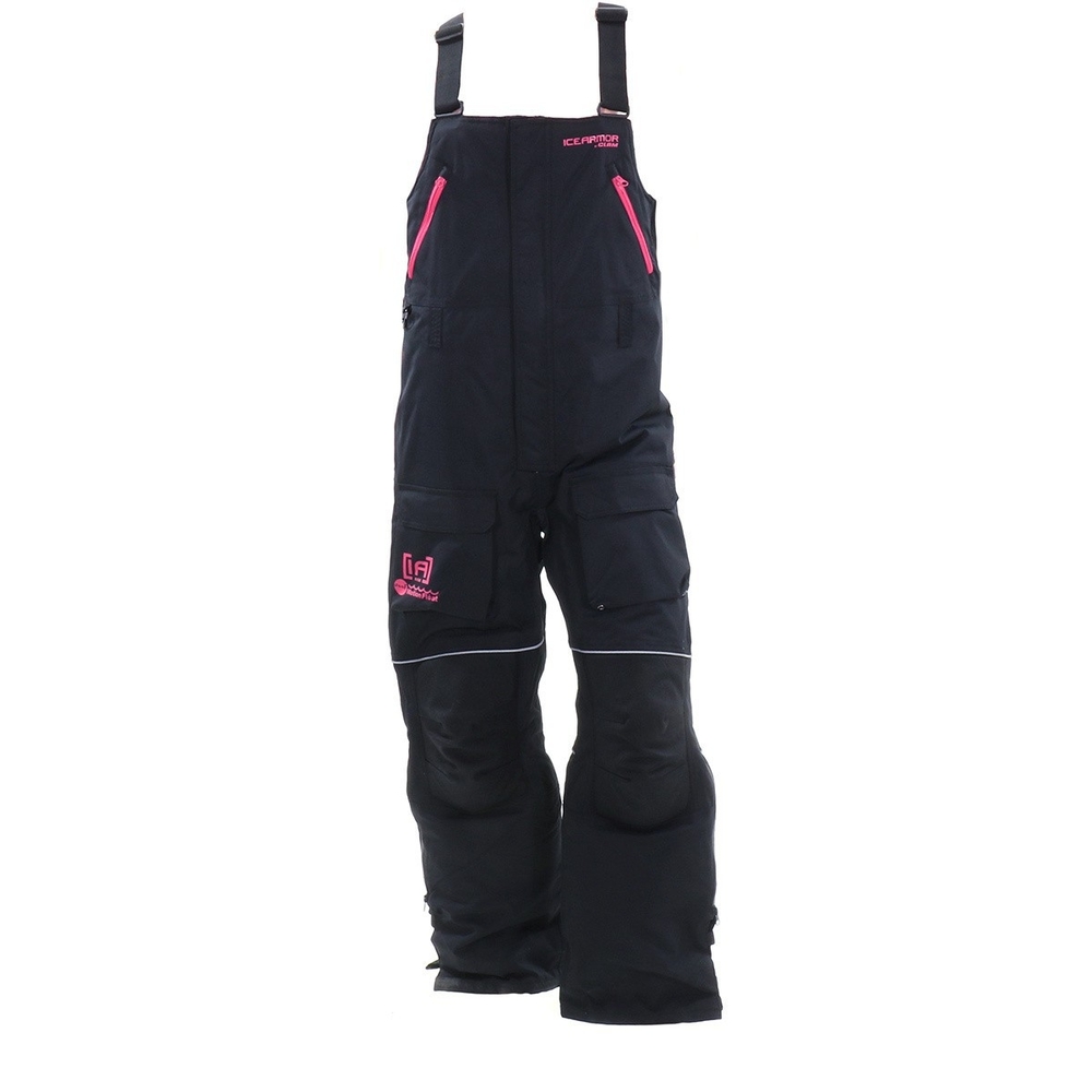 NWOT Black Snow Bib with Pink Accents